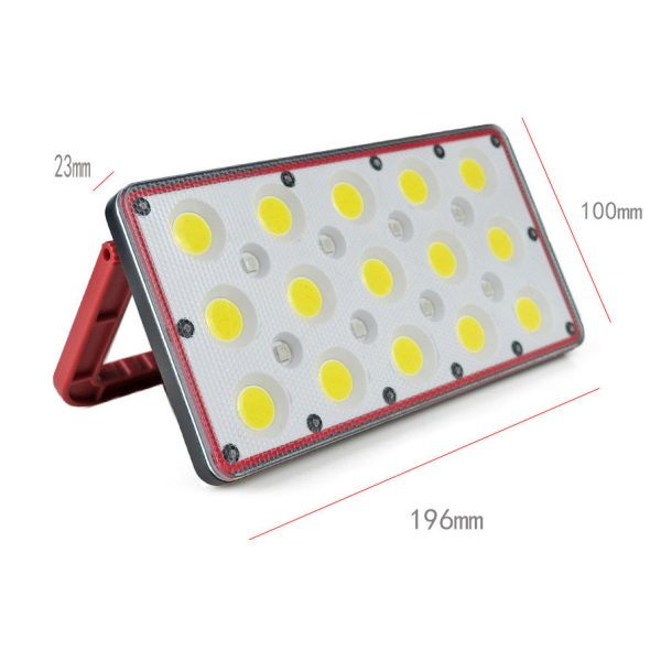 Portable LED Flood Light USB Rechargeable Red And Blue Warning Multifunctional Camping Light - Image 5