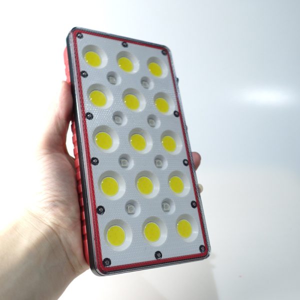 Portable LED Flood Light USB Rechargeable Red And Blue Warning Multifunctional Camping Light - Image 3