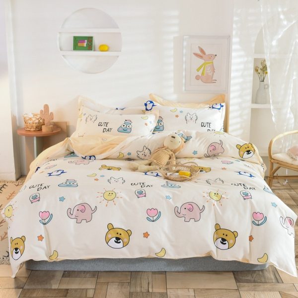 Student Dormitory Three-Piece Duvet Cover, Bed Linen And Bedding - Image 6