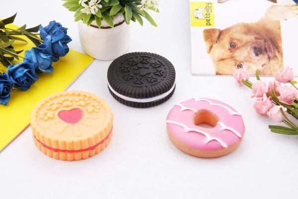 Creative Dog Molar Ball Toys Throwing Sounding Toys Three Round Biscuit PVC Vinyl Molar Toys - Image 2