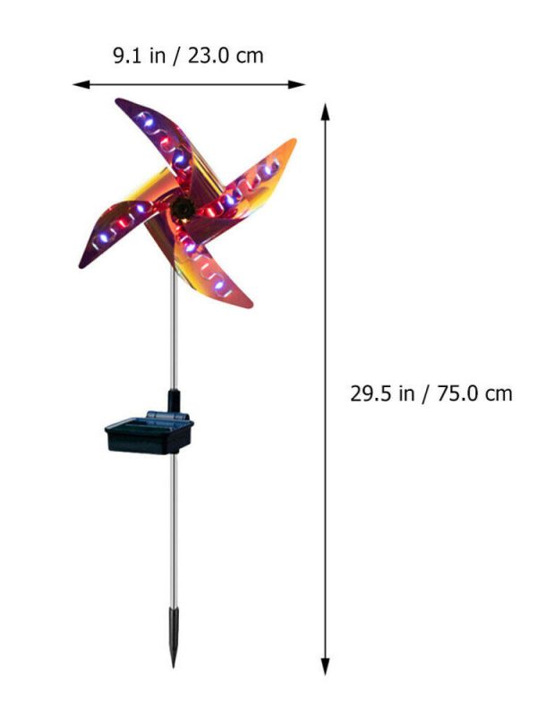 Led Solar Wind Spinner Light Garden Path Outdoor Yard Pinwheels Windmill Decor Patio Lawn Christmas Holiday Decoration - Image 7