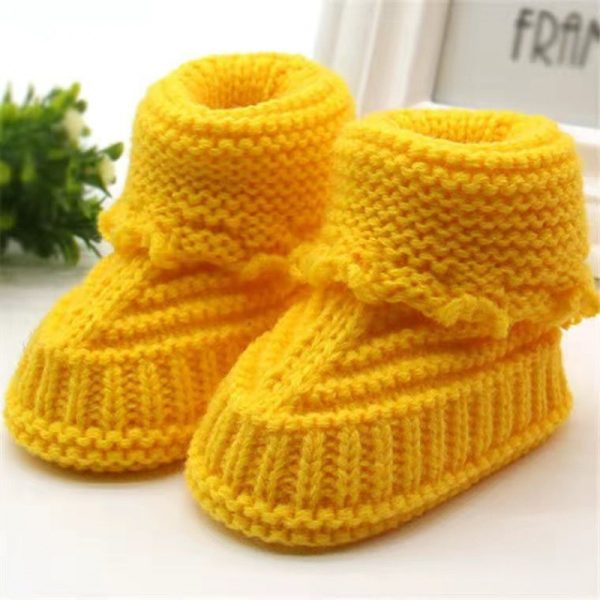 Male and female Babies Handmade Knitted Wool Soft Bottom Babies - Image 5