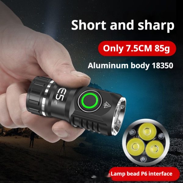 Mini Strong Light Aluminum Alloy Compact Portable Flashlight