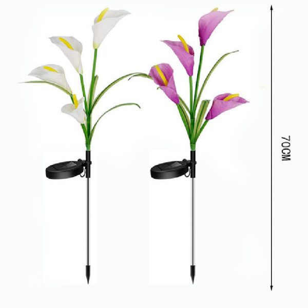 Solar Calla Lotus Lamp 4LED Landscape Lamp - Image 4