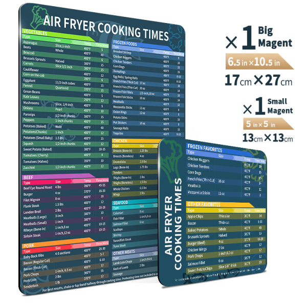 Magnetic Paste Schedule Cooking Time Chart Magnetic Cheat Sheet Magnet Setmagnetic Paste