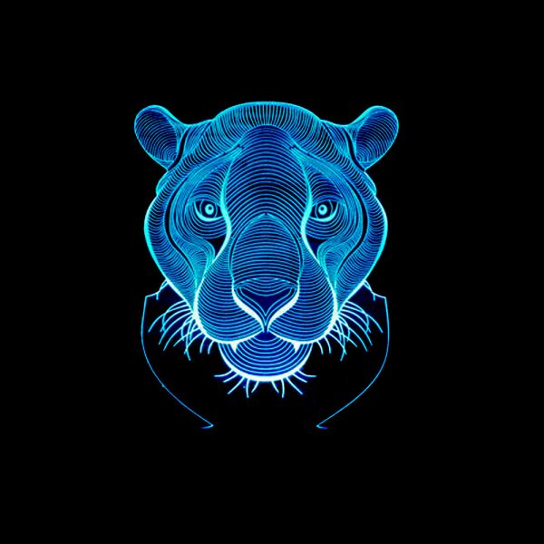 Calm Lion 3D Lamp - Image 2