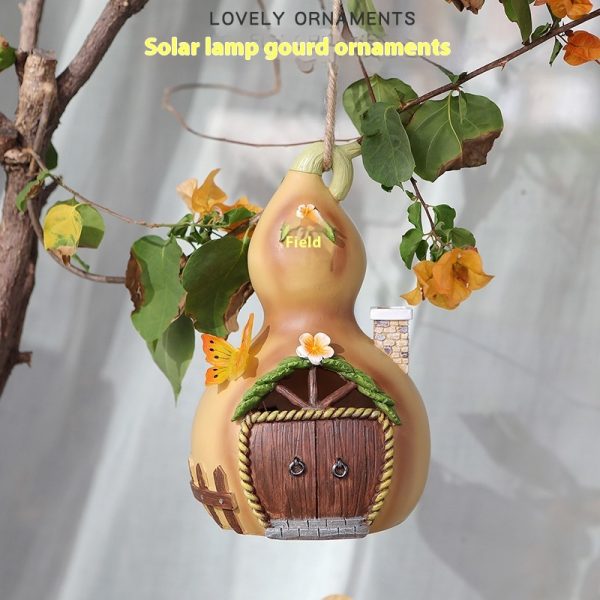 Gourd House Decoration Outdoor Courtyard Tree Pendant Solar Lamp