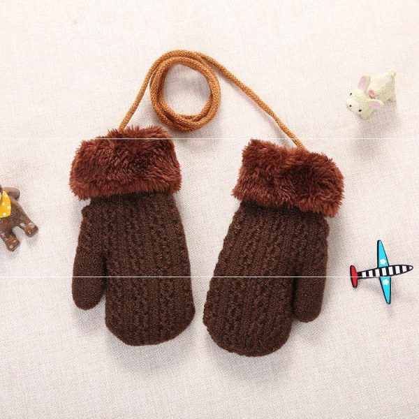 Winter Neck Fall-proof Knitted Warm And Velvet Gloves - Image 4