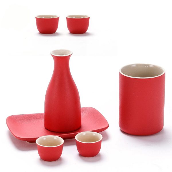 Japanese Style Wine-warmer Sake Set Gift Set Small Wine Pot Ceramic Restaurant Wine Set Ceramic - Image 7