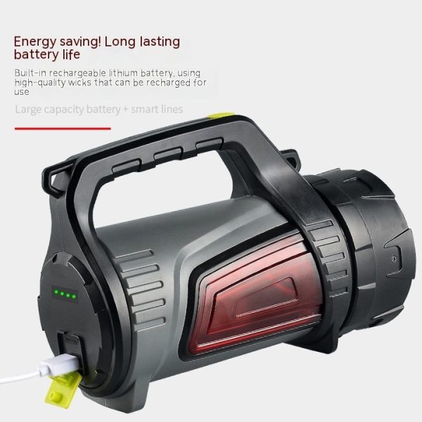 Flashlight Outdoor Strong Light LED High-power Patrol Emergency Portable Searchlight - Image 8