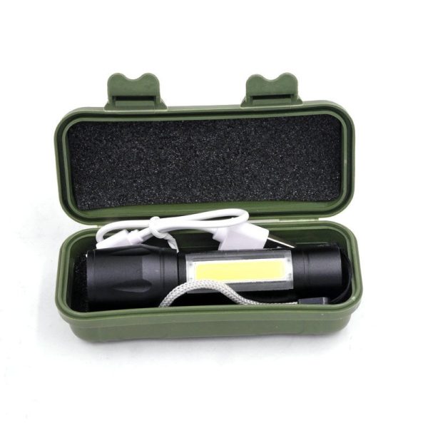 Mini USB Power Torch Multi-function Zoom Cob Flashlight Outdoor Camping Flashlight - Image 7