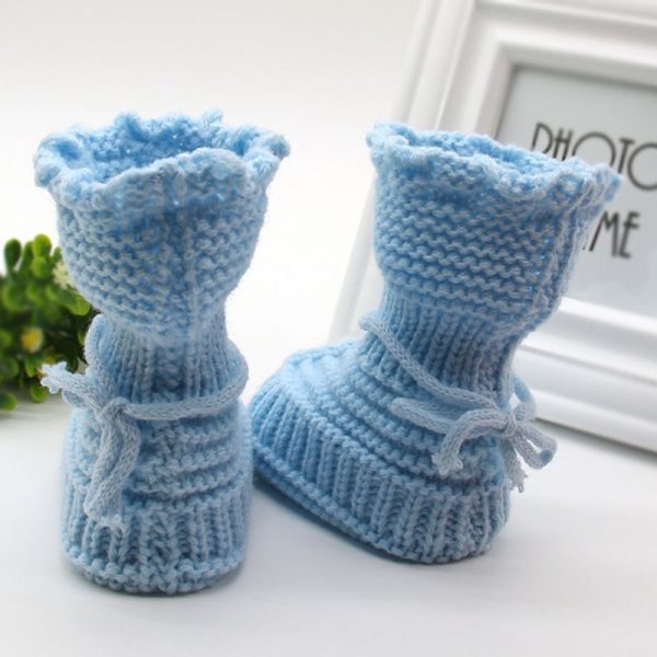 Male and female Babies Handmade Knitted Wool Soft Bottom Babies - Image 2