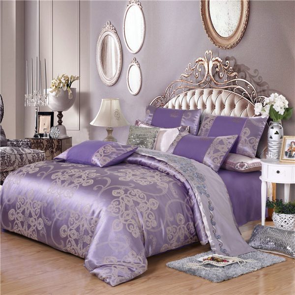 Active satin jacquard four-piece bedding - Image 4