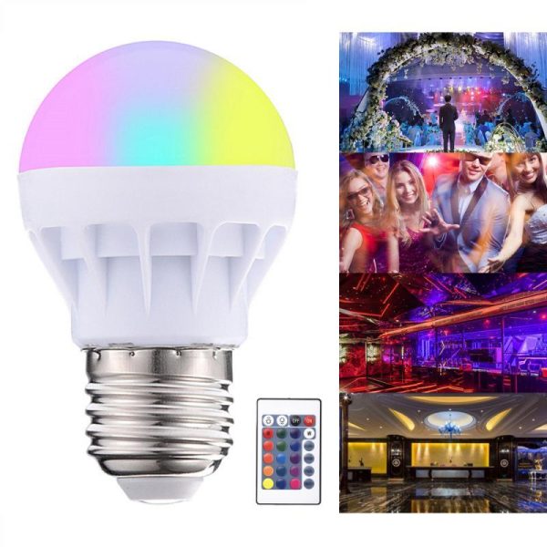 Colorful led bulb light rgb 3w bulb full color bulb - Image 2