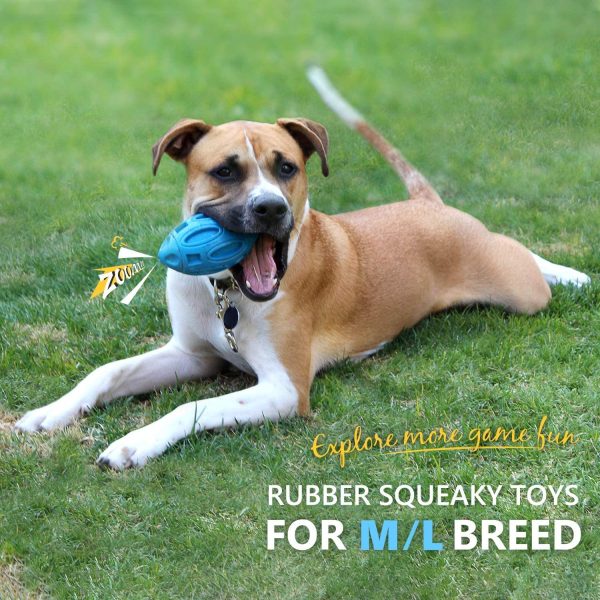 Pet Supplies Dog Toys Rubber Sounding Rugby Wear-Resistant Bite-Resistant Sounding Dog Ball - Image 4