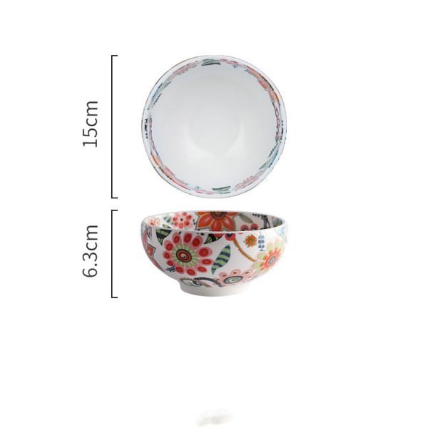 Creative single painted ceramic bowl - Image 10