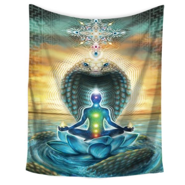 Lotus meditating tapestry - Image 2