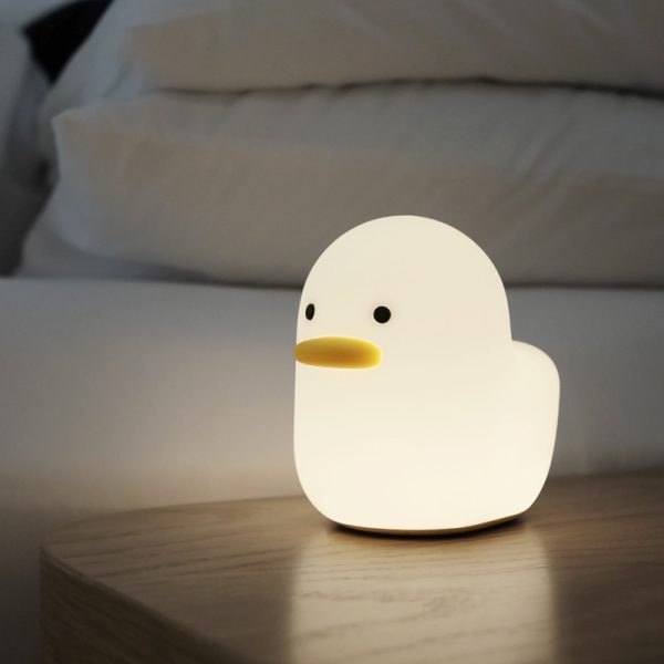 Nordic Cute Lovely Cartoon Dull Duck Led Night Light Silicone USB Charging NightLight Holiday Gifts Kids Room Bedside Bedroom - Image 3