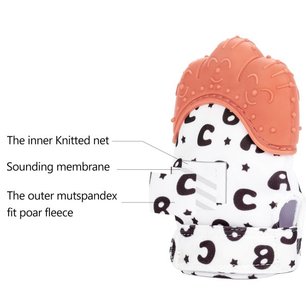 Anti-scratch Face Prevent Hand Sucking Biteable Silicone Molar Baby And Infant Gloves - Image 7