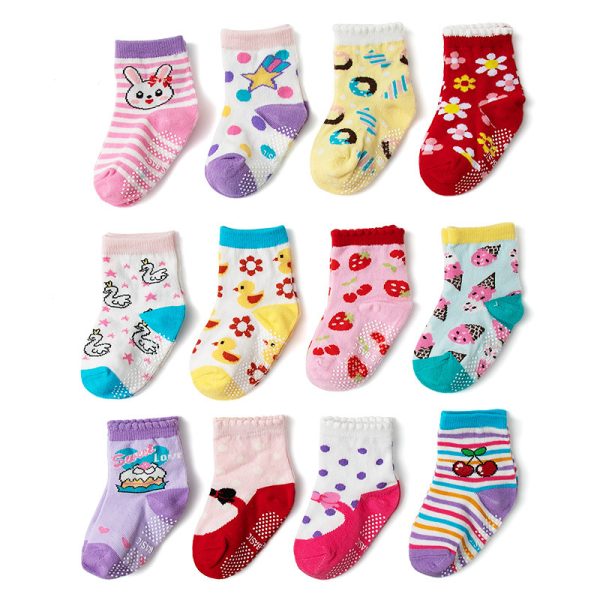 Cartoon Cotton Dispensing Non-slip Children's Socks - Image 5