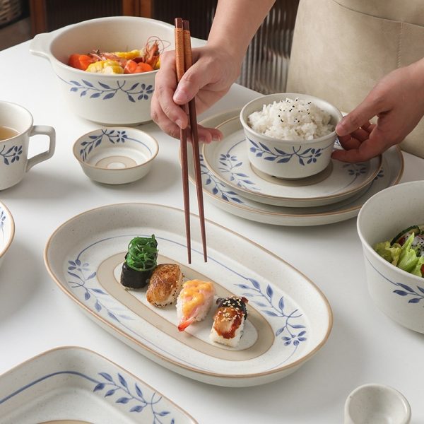 Retro Simple Rice Bowl Plate Household - Image 3