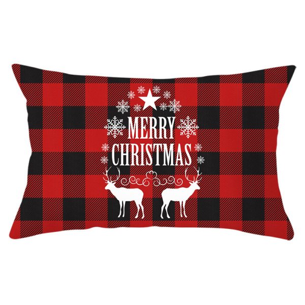 Christmas Printed Linen Backrest Pillowcase - Image 3