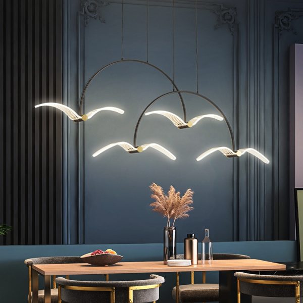 Modern Minimalist Bedroom Showroom Window Seagull Led Chandelier - Image 3