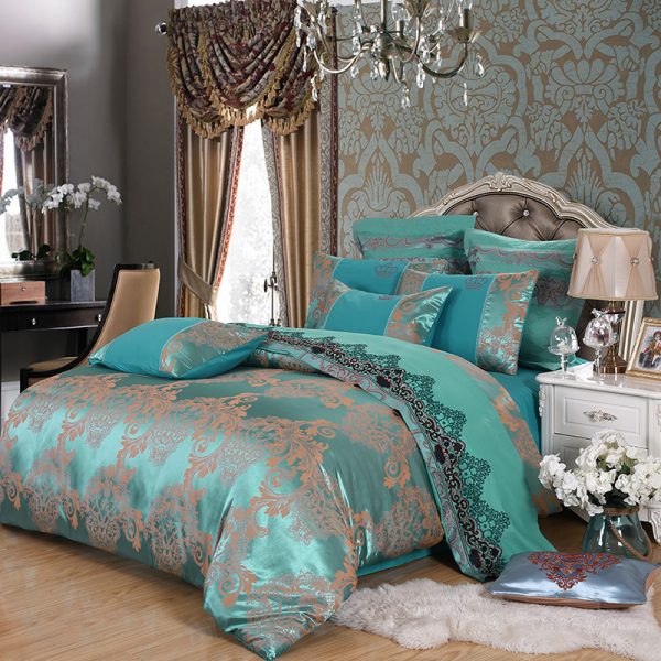 Active satin jacquard four-piece bedding - Image 8