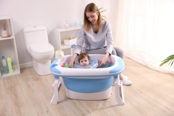 Baby folding tub large can sit thick bath tub - Image 2