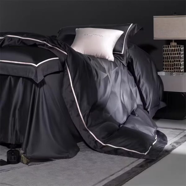 160S Horse Cotton Jacquard Four Piece Set Cotton Bed Sheet And Duvet Cover - Image 2