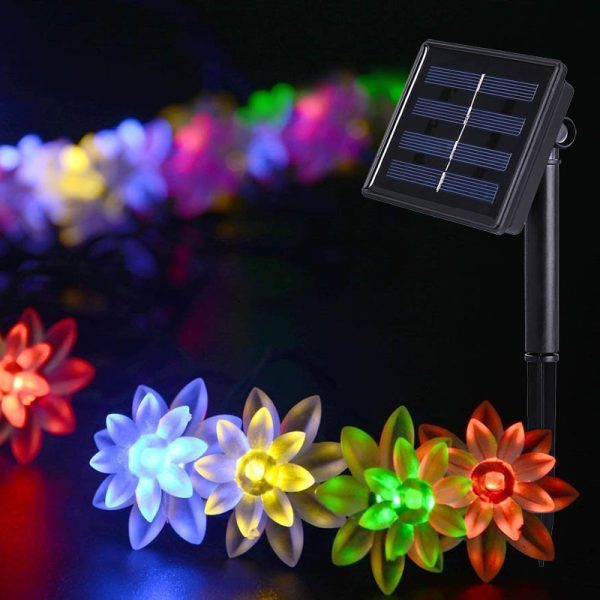 LED Double Lotus Solar Light