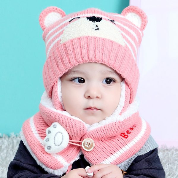 Baby Cute Bear Ear Protection  And Neck Set - Image 7