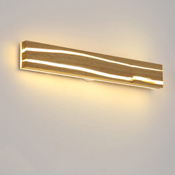 Solid wood bedroom LED wall light - Image 5