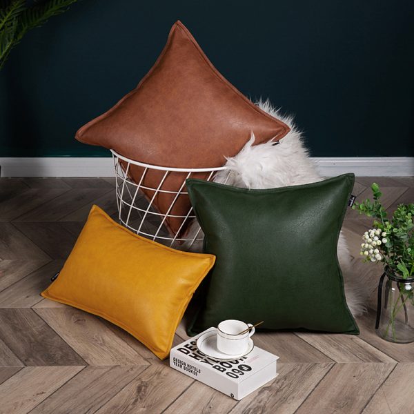 Leather sofa pillowcase