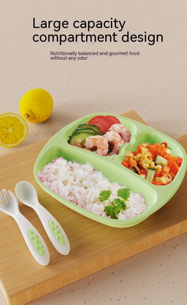 Baby Eating Special Solid Food Bowl Drop-resistant Three Grid Divided Plate - Image 7