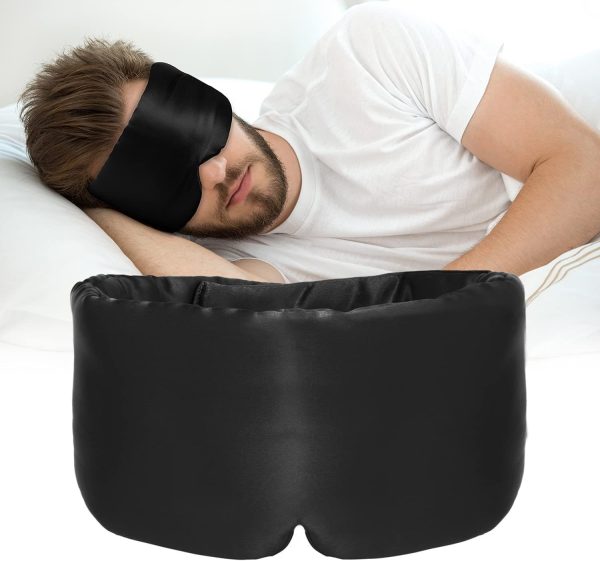 Long Sleep Shading Not Tight Ear All-inclusive Eye Shield Artificial Silk Cold Soft Eye Mask - Image 9