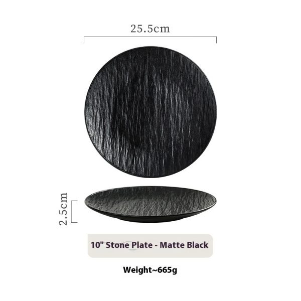 Simple Meal White Stone Pattern High Sense Shallow Plate - Image 5