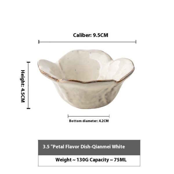 Petals Seasoning Dish Household Ceramic Dish - Image 6