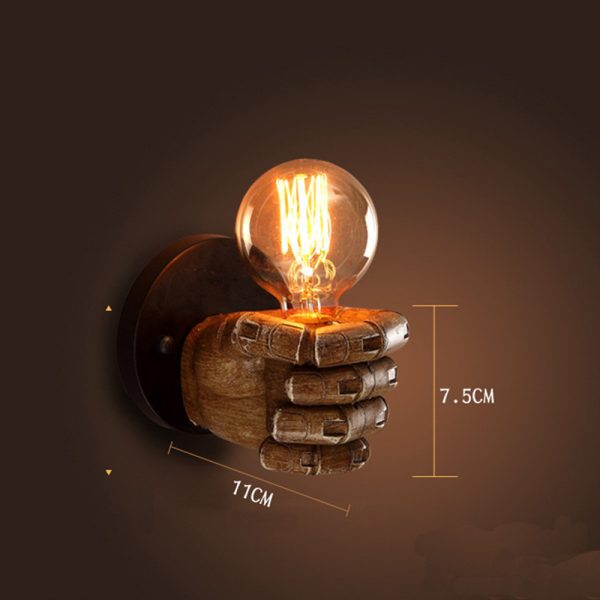 Fist resin wall lamp creates decorative wall lamp - Image 4