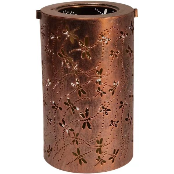 Solar Lantern Outdoor Waterproof Courtyard Decoration Wrought Iron Cylinder Hollow-out Lantern Garden Landscape Decorative Lamp - Image 5