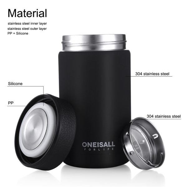 ONE IS ALL Men Gift Bottles 400ml Insulated Cup 304 Stainless Steel Mug Water Bottle Vacuum Flask Coffee Wine Mug - Image 3