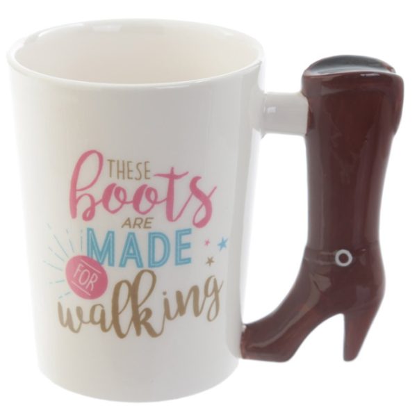 Cute Makeup Tools Mug Creative Boots High Heels Hair Dryer Scepter Handle Ceramic Mug - Image 4