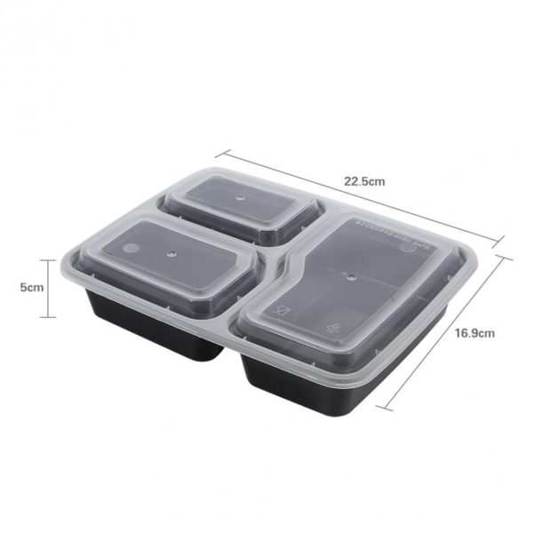 Disposable lunch box plastic fast food box lunch box lunch box takeaway package green lunch box microwave oven dishwasher - Image 2