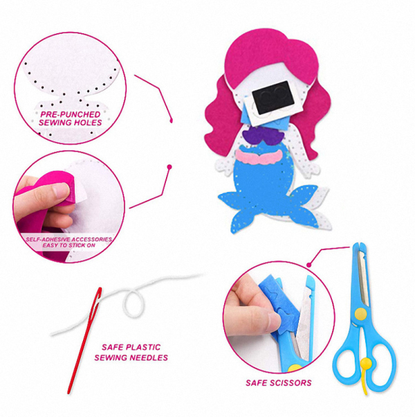Fashion Art Kit Kids Early Learning Sewing Kit - Image 4