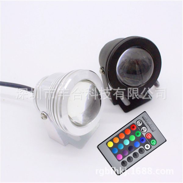 Factory Direct 10W RGB Bottom Lamp Seven Color Remote Control 10W RGB Underwater Lamp 10W RGB LED - Image 2