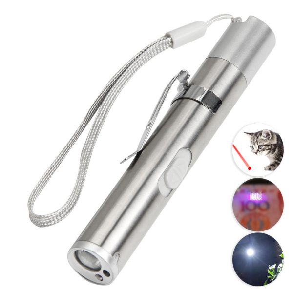 USB Rechargeable Mini Flashlight Laser Pointer - Image 4