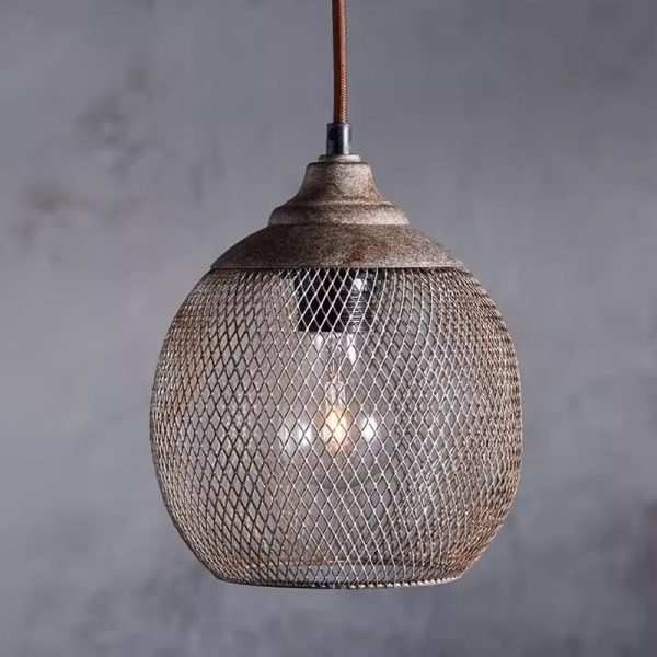 Retro Industrial Style Iron Iron Net Chandelier - Image 2