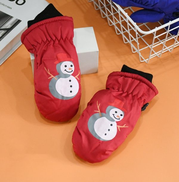 Children's Thick Warm And Waterproof Ski Gloves - Image 5