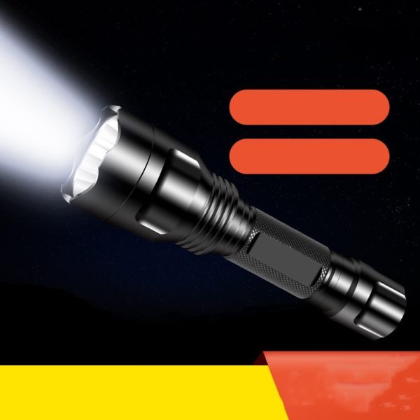 Aluminum Alloy Rechargeable Fixed Focus Emergency Outdoor Riding Long-range Shot Waterproof Led Flashlight - Image 2