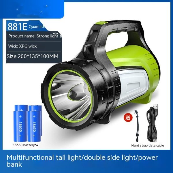 Flashlight Outdoor Strong Light LED High-power Patrol Emergency Portable Searchlight - Image 6